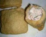 明太子豆腐の油揚げ詰め焼き作り方4写真