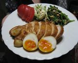 簡単　鶏チャーシュー（半熟卵入り）作り方7写真
