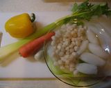 シーフードと香味野菜のスパゲティー作り方1写真