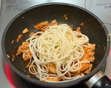 細麺だから具材と絡む！豚肉とニラのひやむぎ炒め作り方8写真