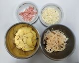 薩摩芋と蓮根のカリッとベーコンチーズピザ作り方1写真