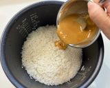 出汁入り味噌で、小松菜の味噌炊き込みご飯作り方3写真