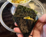 新玉ねぎとあおさの納豆巻き巻き作り方2写真