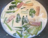 簡単カルボナーラうどん作り方2写真