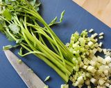 あごだしでセリ炊き込みご飯☆弁当おにぎり作り方1写真