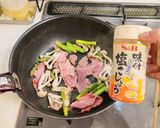 ベーコン・アスパラ・しめじのパスタ作り方7写真
