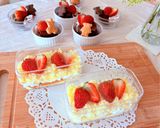 市販のチーズ蒸しパンでいちご狩り？ケーキ作り方3写真