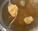 レンコンパウダー入り鶏肉団子のスープ作り方3写真
