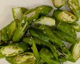 ししとうと豆腐のピリ辛マーボー風作り方1写真
