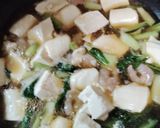 エビと豆腐とチンゲンサイの中華あんかけ作り方4写真