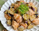 *鶏もも肉となすのごま照り焼き*作り方7写真