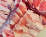 豚バラとナスの梅しそポン酢。レンチン重ね蒸し作り方2写真