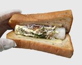 竹輪とチーズの骨活トースト作り方5写真