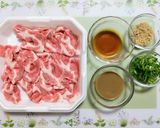 夏の夕飯簡単昼食胡瓜豚しゃぶゴマダレ素麺作り方1写真
