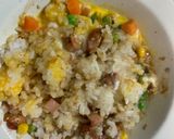 全てレンジ中華風梅シーフード風味炒飯弁当作り方11写真