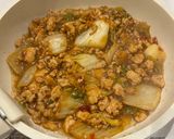 鶏胸肉の麻婆白菜【脂質9g】作り方2写真