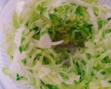 ＊我が家のレタスと胡瓜と納豆サラダうどん作り方2写真