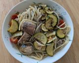 サバ缶とズッキーニのパスタ作り方3写真