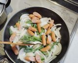 野菜とウインナーの簡単炒め作り方3写真