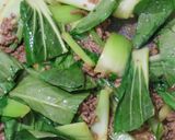 食欲そそる！チンゲン菜の肉味噌炒め作り方5写真