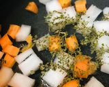 カップスープの素でつくる根菜サイコロスープ作り方1写真