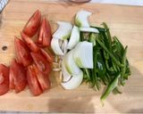 豚と野菜の甘酢卵とじ作り方1写真