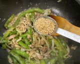 スナップえんどう豆とサバ缶のソテー作り方4写真