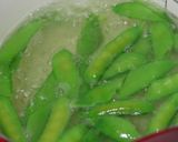 旬を味わう♪絹さやのかき玉みそ汁作り方2写真