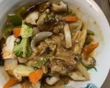 簡単オイ梅クリーム味青椒肉絲風作り方15写真
