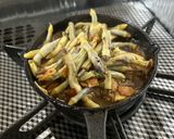 スキレットde簡単マテ貝ガリバタ醤油炒め作り方7写真