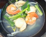 魚介とにらもやしスープ😻作り方4写真