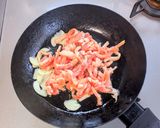 小松菜と豚肉の和風スパゲッティ作り方5写真