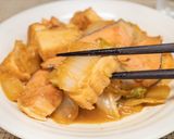 鮭と厚揚げと白菜の味噌煮作り方11写真