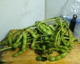 レンチン超簡単！枝付き枝豆作り方1写真