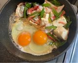絹さやとカニカマのチャンプルー作り方3写真