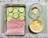 簡単昼食朝食ズッキーニベーコン食パン節約作り方1写真