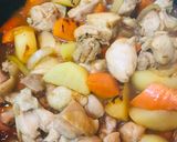 鶏ジャガ●鶏肉の肉じゃが風炒め作り方3写真