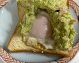 昼食に　卵とアボカドベーコンのトースト作り方10写真