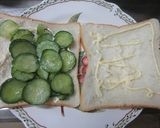 きゅうりの酢もみを使ったサンドイッチ作り方3写真