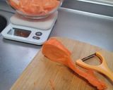 レンジdeヒラヒラ人参さっぱり練り胡麻和作り方1写真