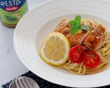 チキンとレモンの冷製ジェノベーゼパスタ🍋作り方4写真