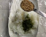 青のりと炒りごまの麺つゆおにぎり作り方2写真