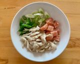 簡単パスタ★鮭の柚子胡椒味噌クリーム作り方1写真