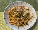 サバ味噌の煮汁を再利用！絶品濃厚焼きうどん作り方5写真