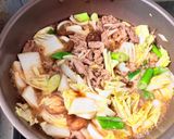 牛こま卵とじすき焼き作り方3写真
