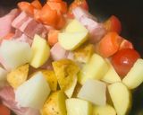 くたくたブロッコリーのポークチーズカレー作り方1写真