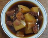 すじ鯨と大根の煮物作り方5写真