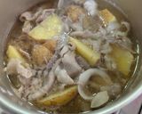 簡単★豚じゃが大蒜醤油煮と雑炊作り方3写真