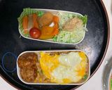 レンジ簡単クリーミー麻婆味オムライス弁当作り方17写真