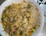 レンジ簡単洋風クリーミー牛丼味炒飯弁当作り方12写真